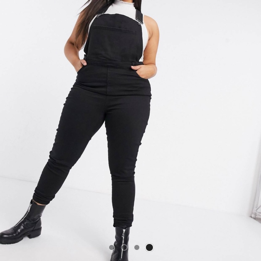 Skinny Denim Overalls